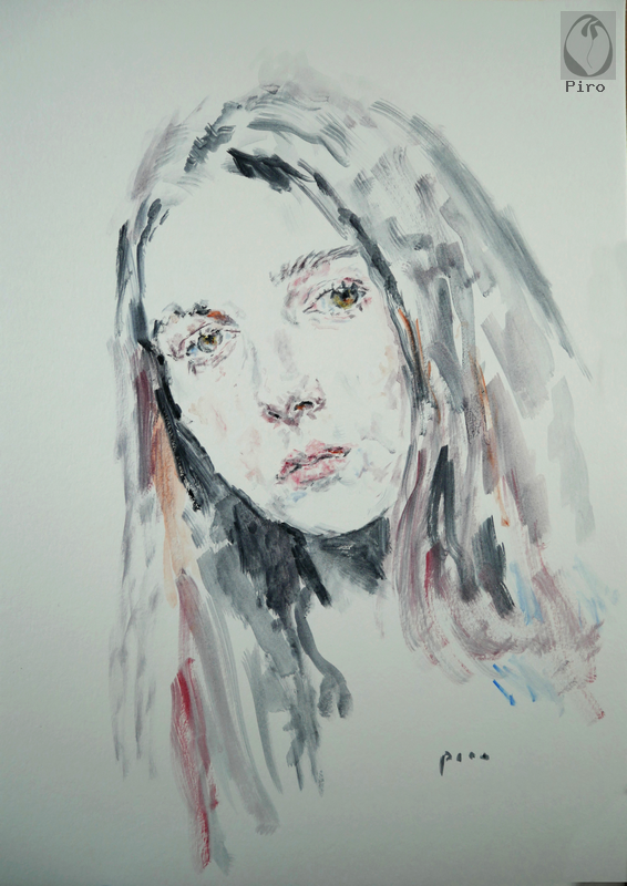 oil on paper - olio su carta di Piro